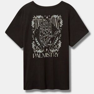 TORRID Fortune Teller V-Neck 100% Cotton Relax Fit Distressed Tee NWT Size 2X